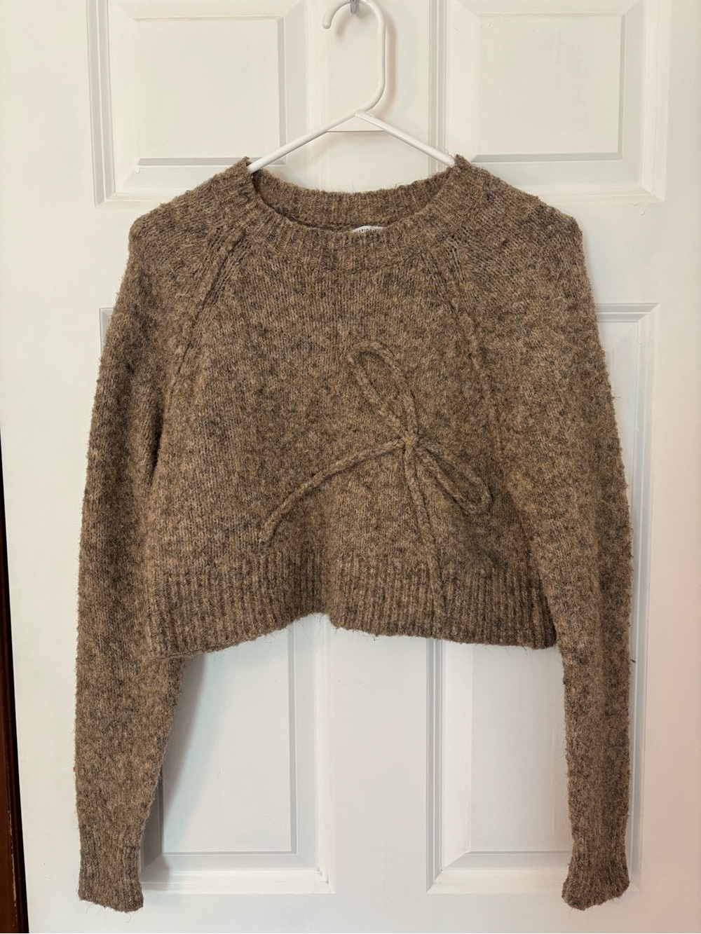 American Eagle Cropped Bow Sweater